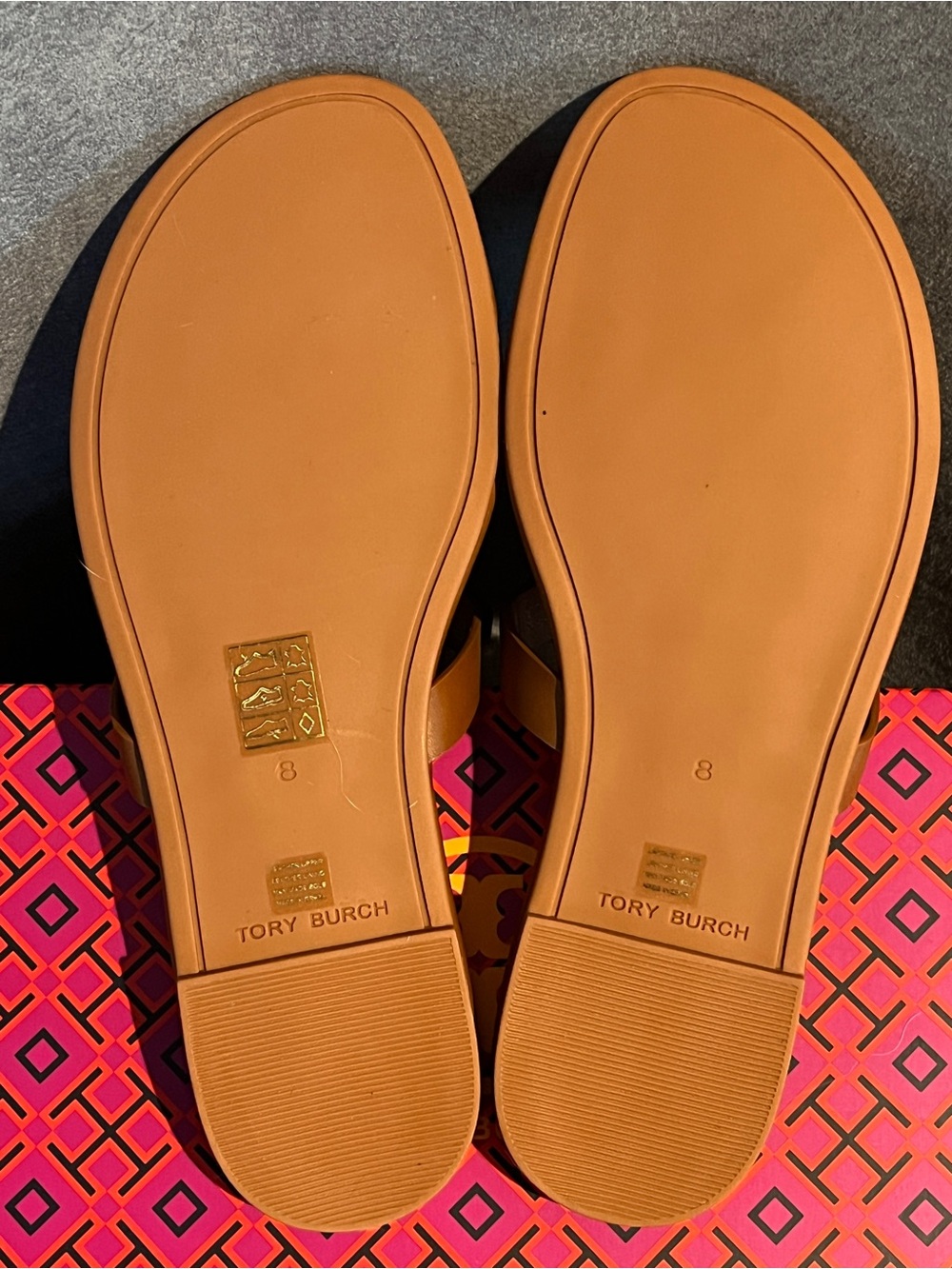 Tory Burch Women’s Sandals Miller Bourbon Size 8 US - Picture 13 of 15